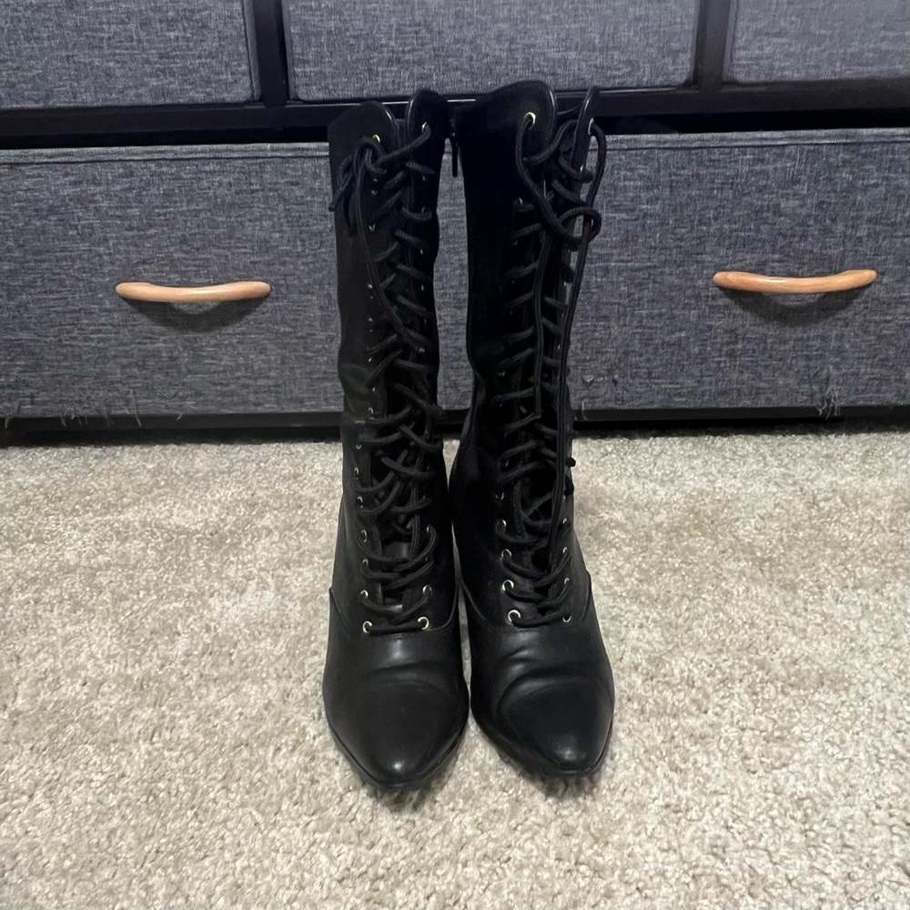 Pinup Couture Victorian Style Boots - Picture 2 of 4